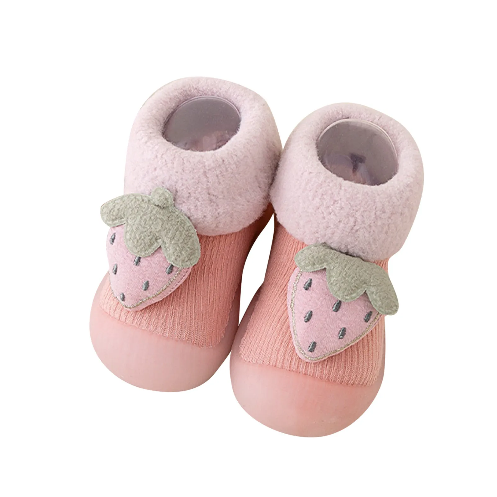 Newborn Toddler Shoes Infant Baby Boys Girls Cute Animal Cartoon Non Slip Socks Shoes Fleece Warm Floor Socks Prewalker
