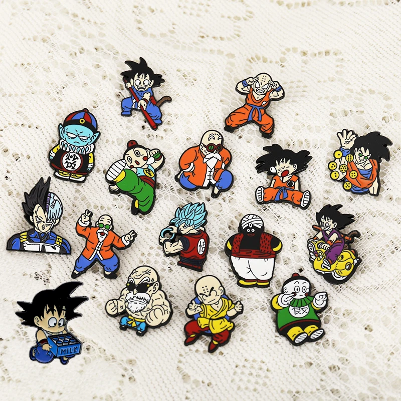 

Anime DRAGON BALL Enamel Pins Goku Brooches Badges on Backpack Lapel Pins Clothing Balls Jewelry Decoration Clothes Accessories