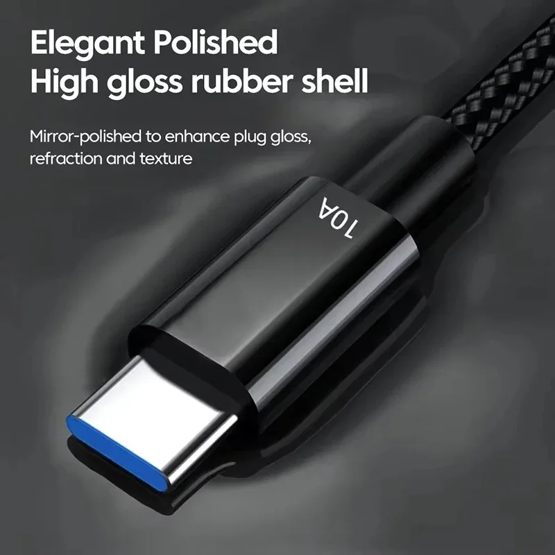 0.25-2m 10A 120W 초고속 충전 USB 타입 C 케이블 화웨이 P70 P60 P50 메이트60용 USB-C 폰 데이터 케이블 삼성 레드미 포코용