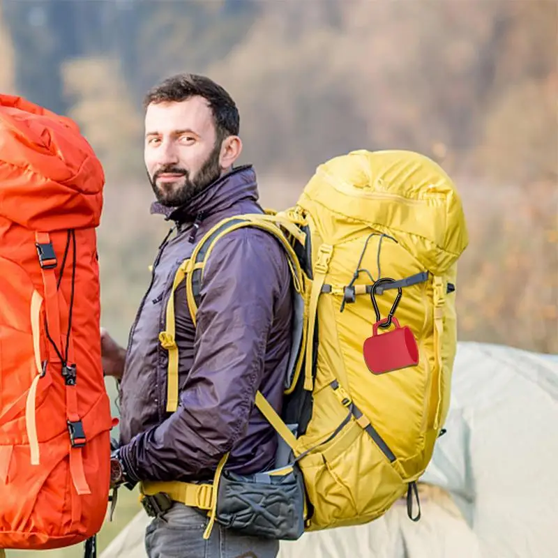 Aluminum Alloy Lock Ring Carabiner Hooks Gourd Shape Non-locking Design Large Hiking Camping Carabiner Quick Link Carabiner Hook