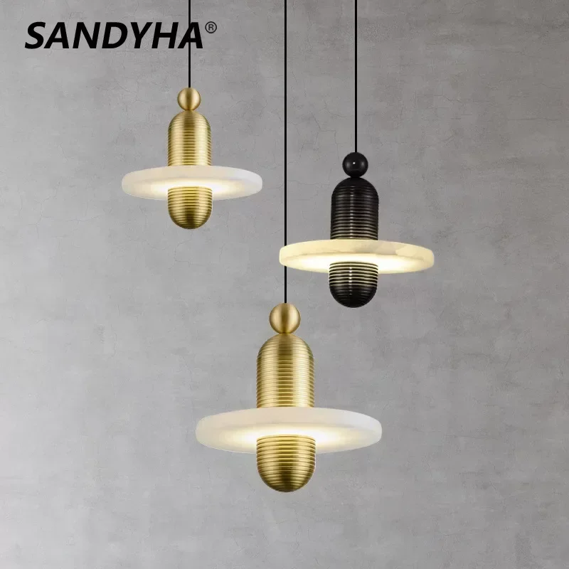 

Modern Nordic Ceiling Chandelier Decor Simplicity Yunshi Single Head Hanging Chandelier Living Room Dining Bedroom Room Led Lamp