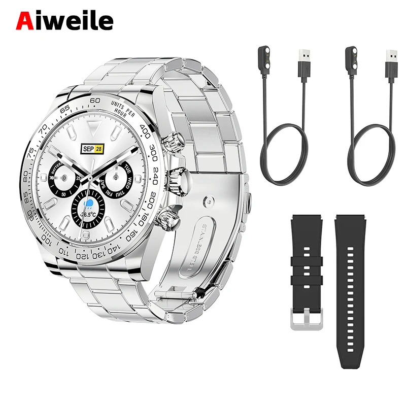 Smartwatch Smart Watch uomo quadrante fai da te 2026 Aiweile AW13 Pro Fitness Tracker Sport Business Bluetooth chiamata ebraico coreano