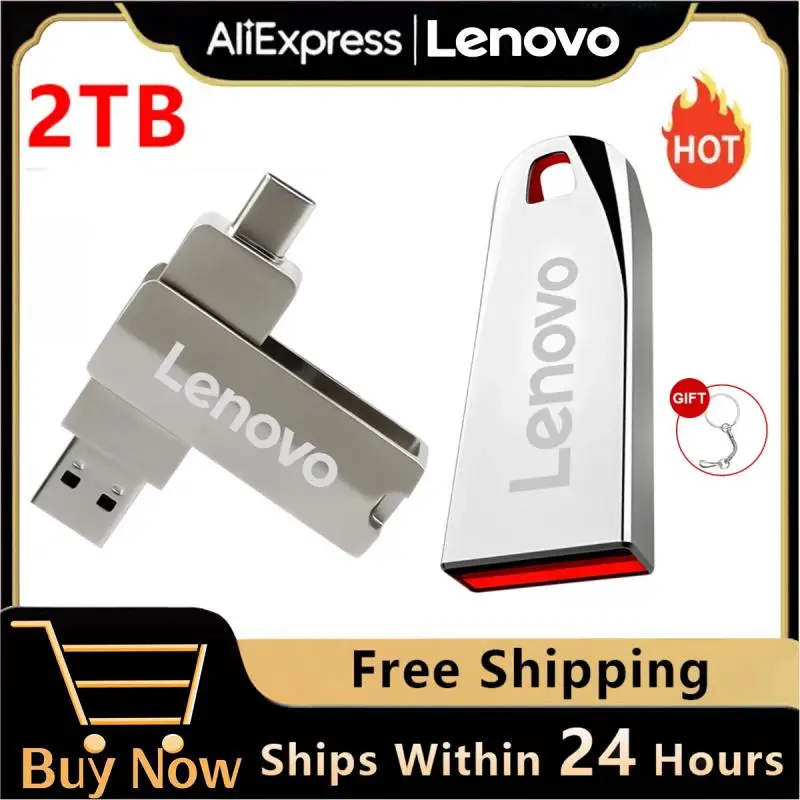 Lenovo Ad Alta Velocità 128Gb Usb 3.0 Flash Drive Pen Drive In Metallo U Stick 2Tb Mobile Storage Flash Disk Per Ps4 Ps5 Laptop Tablet Pc