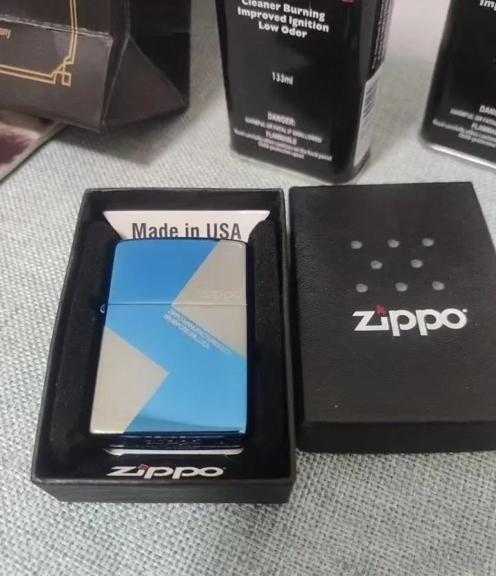 Zippo Lighter Blue Line Collezione Antivento In Scatola
