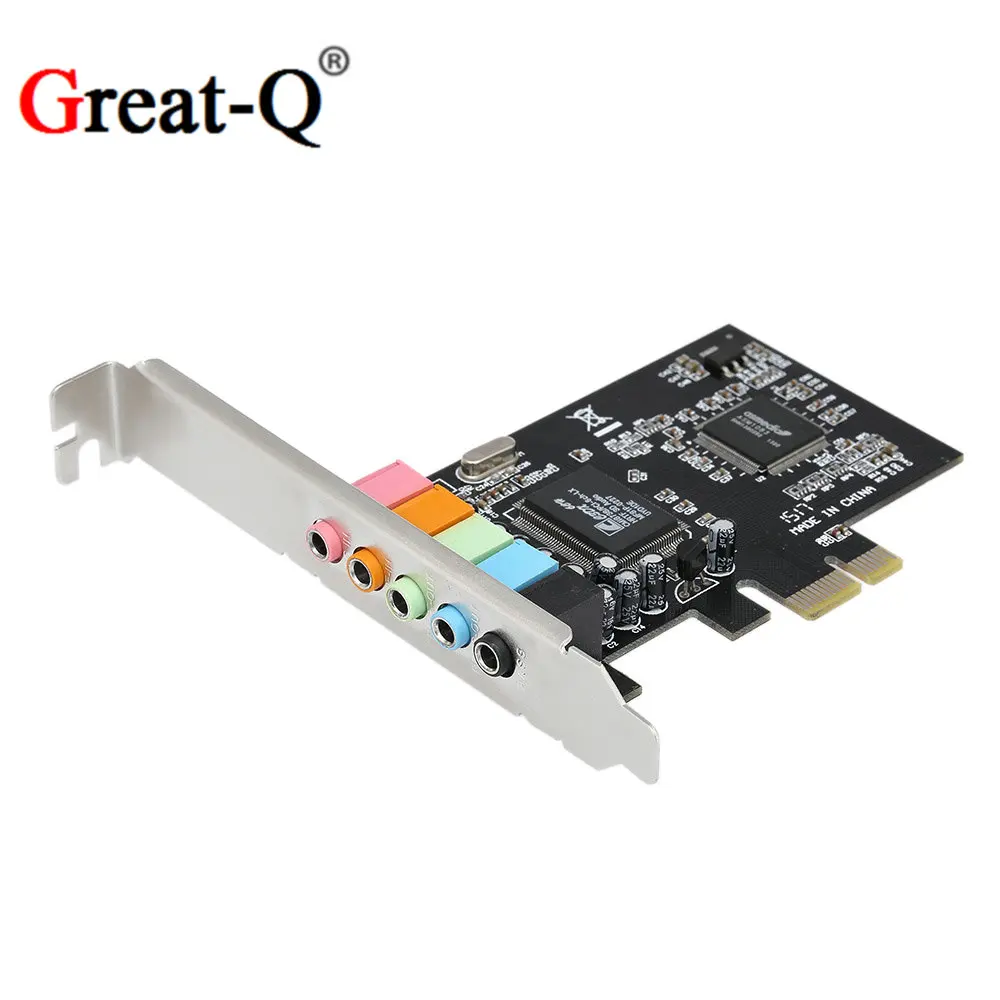 

PCIe Sound Card 5.1, PCI Express Surround 3D Audio Card for PC with High Direct Sound Performance