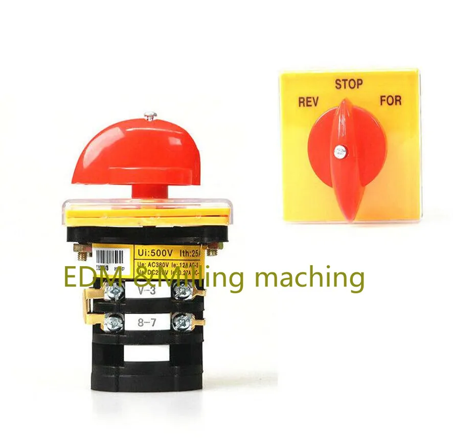 

Milling Machine CNC Part - Forward Reverse 3 Phase Motor Mill Switch JYW25-3 For Bridgeport Mill Tool