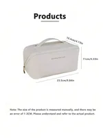 Grand sac à cosmétiques de voyage pour femmes, organisateur de maquillage en cuir, trousse de toilette féminine, trousse de maquillage, pochette de rangement, boîte de luxe pour dames 6