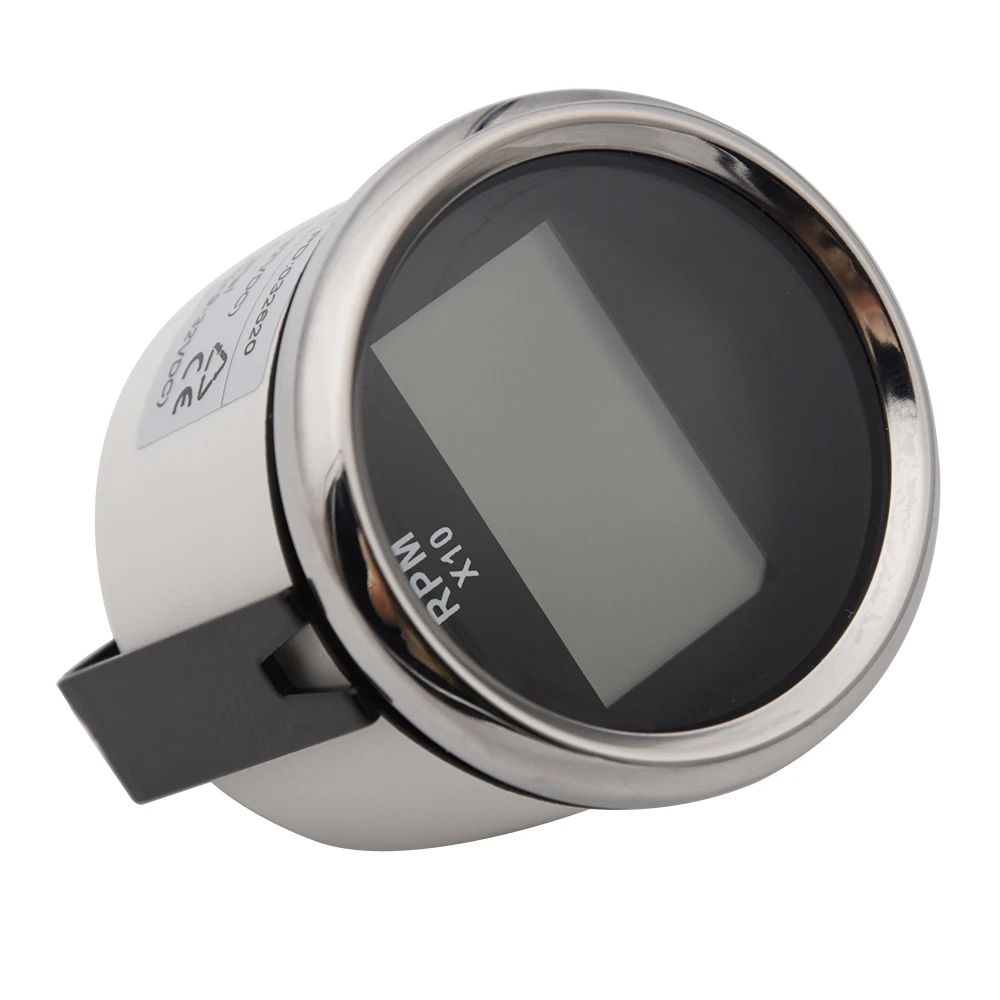 해양 자동차 모터 타코 오토바이 디지털 속도계 용 시간 0 9990 RPM 미터가있는 52mm 선외 엔진 타코미터 게이지