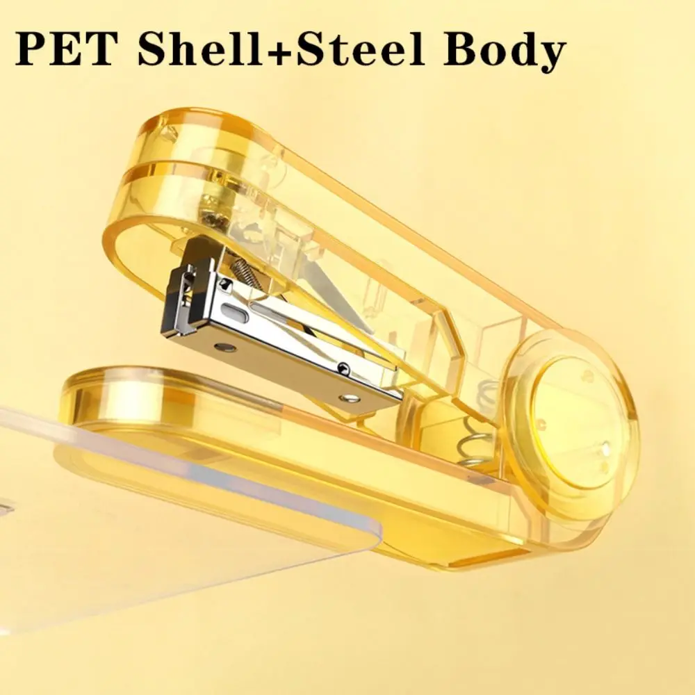 투명 스테이플러 360도 회전 노동 절약형 제본기 중간 접착 스테이플링 기계 학교 사무실용