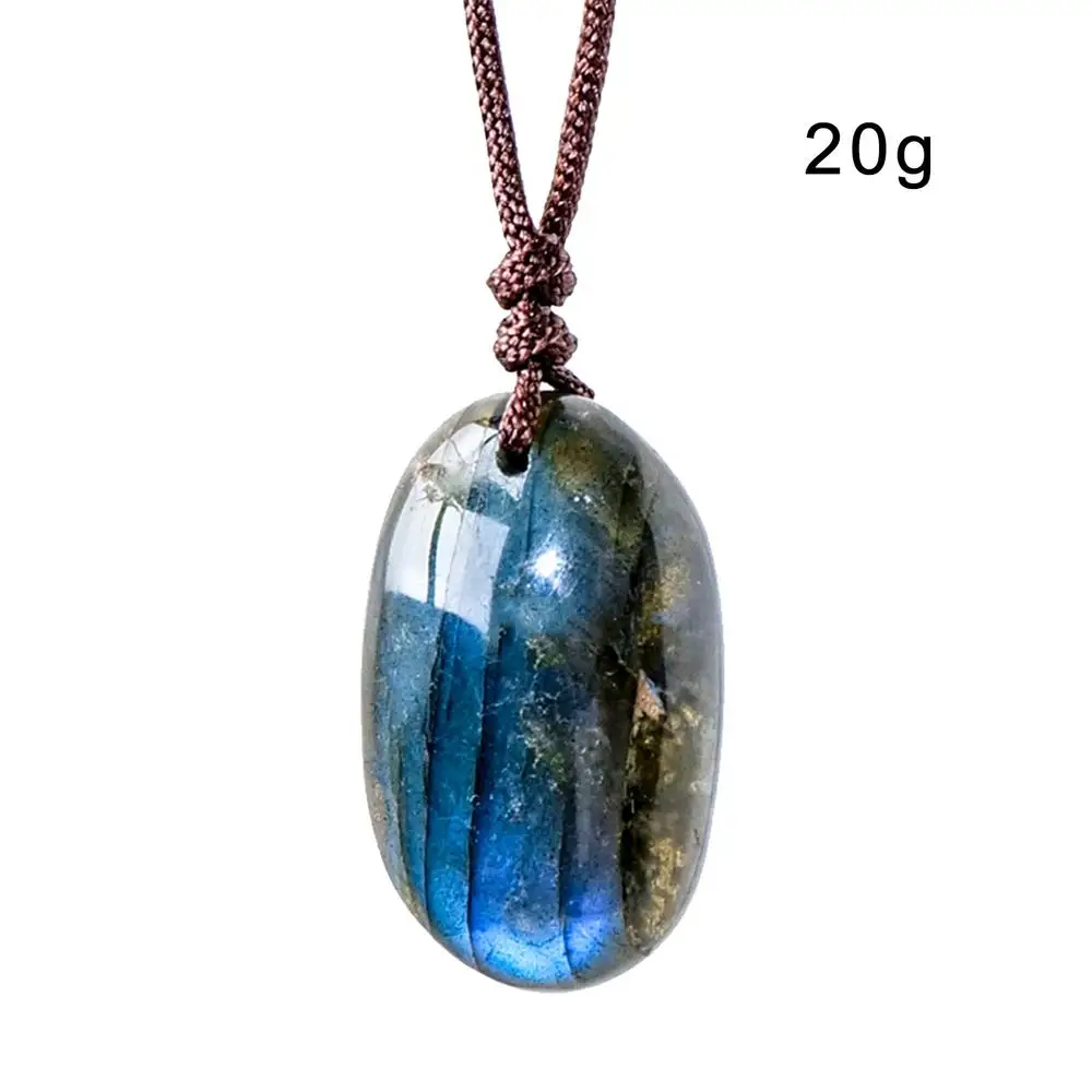 Description Picture 6 of itemNatural Labradorite Pendant Necklaces Men Women Energy Quartz Necklaces Stones Ornament Moonstone Home Decoration