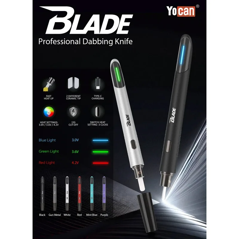 Heating Pen Yo Can Blade 400mAh Battery USB Type-C Charging Ceramic Heating Tip Variable Voltage Kitchen Tool