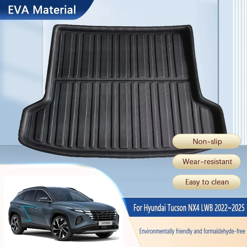 Car Trunk Protection Mats For Hyundai Tucson 2021 2022 2023 NX4 N Line  Cargo Liner Carpets Cover Pad Accessories Interior Boot - AliExpress