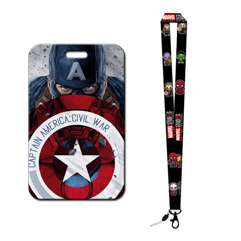 So Cool! Superhero ID Card Holder Lanyard Men Credential Holders Neck Straps Women Badge Holder Keychain For Door Card 6
