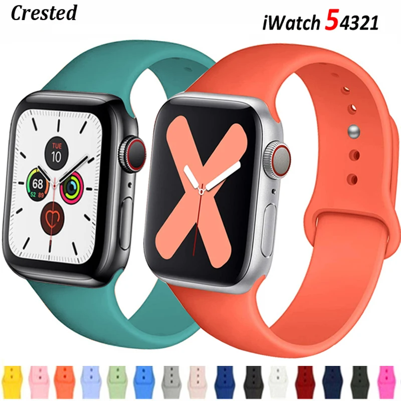 Фото Ремешок силиконовый для Apple Watch, спортивный браслет для iWatch series 8 9 7 ultra 2 3 4 5 se 6, 45 мм 41 мм 44 мм 40 мм 49 мм 42 мм №2