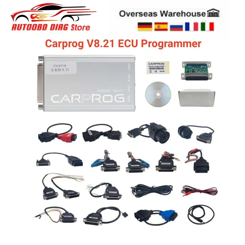 CARPROG V8.21 Online Full Adapters Carprog 8.21 Programmer With Free Keygen  For Airbag/Radio/Dash/IMMO/ECU Auto Repair Tool - AliExpress
