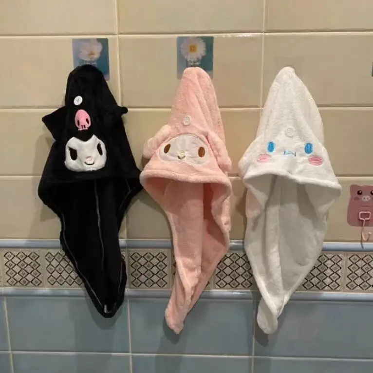 

Kuromi Cartoon cute Sanrio Laurel dog girl heart Melody strong absorbent Shower Cap quick-drying headscarf