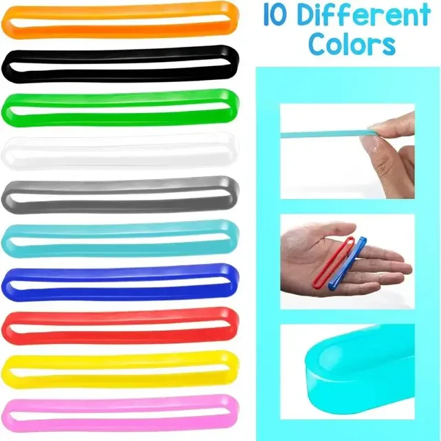 3 Inch Rubber Bands 10pcs Elastic Stretchy Bands Wrapping Bands for Book Notebook Art Trap Cooking Money Boxes Card Craft Office 5
