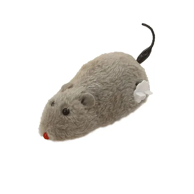 Fun and Interactive Plush Wind-Up Mouse Toy for Cats Dogs and Kids Mechanical Moving Animal Toy for Playtime and Pranks 5