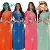 Eid Jalabiya Muslim Abaya Party Dress Women Saudi Arabia Diamond Abayas Long Robe Elegant Ramadan Vestidos Muslim Women Dresses