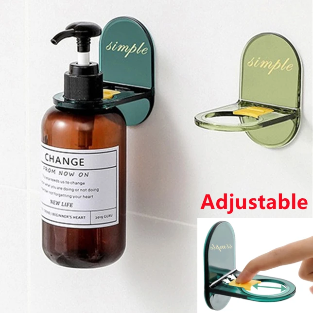 SelfAdhesiveWallMountedShampooBottleShelfLiquidSoapShowerGel