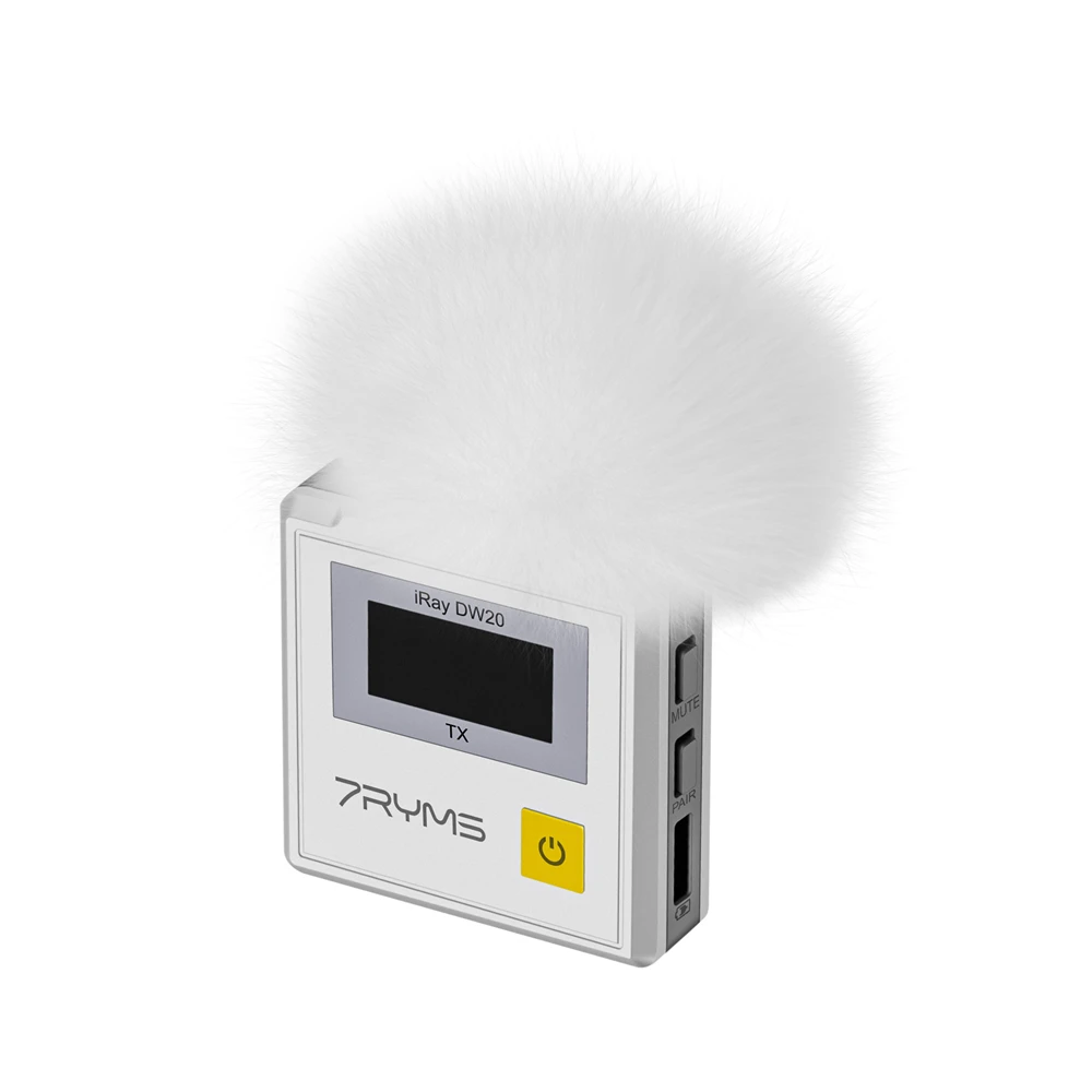 7RYMS iRAY DW20 PRO 2.4G Dual Wireless Lapel Microphone with Charging Case for C