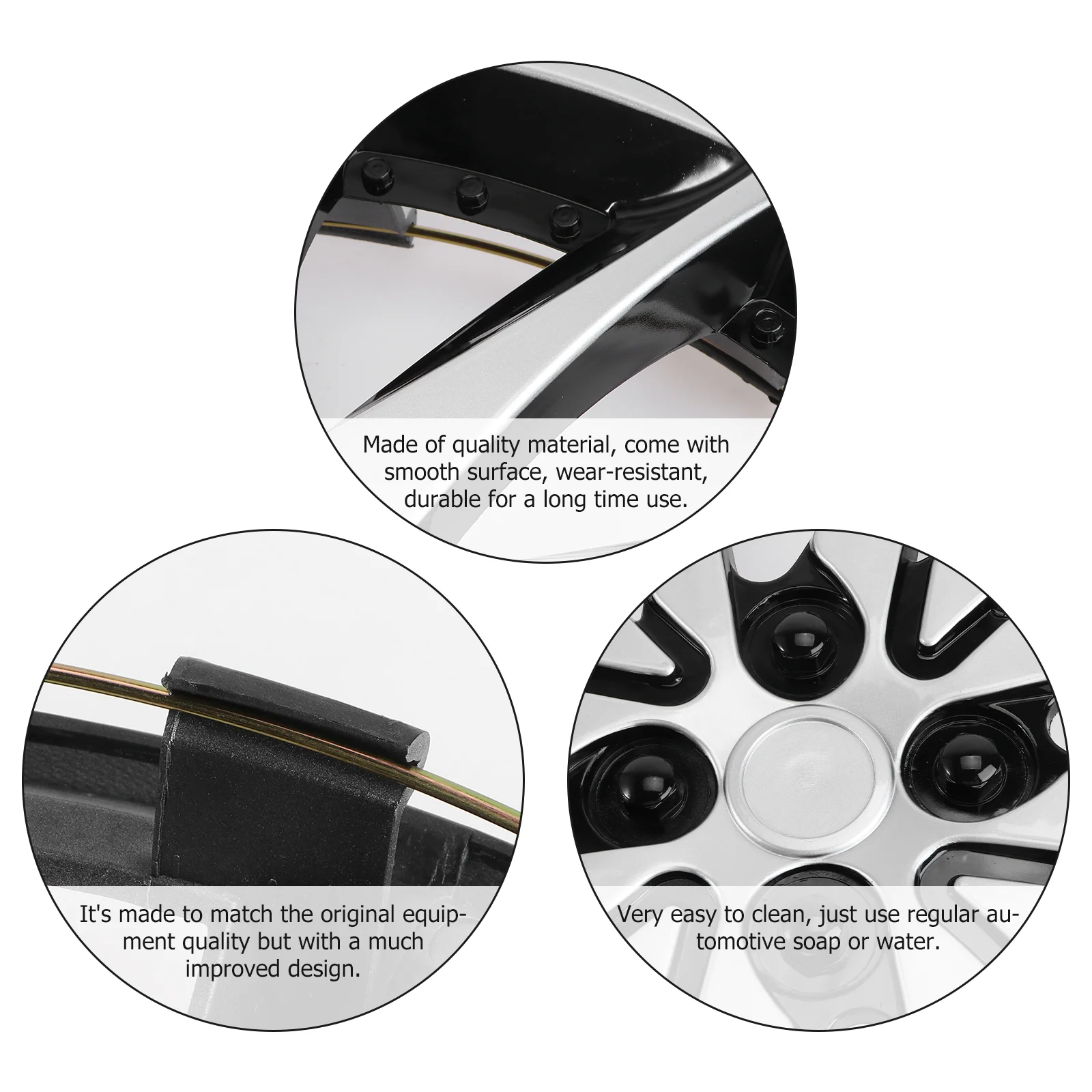 Tapacubos Para Coche Luxshiny - Tamaño 14 Pulgadas, Material PP, Instalación Fácil, Diseño Decorativo Y Protector