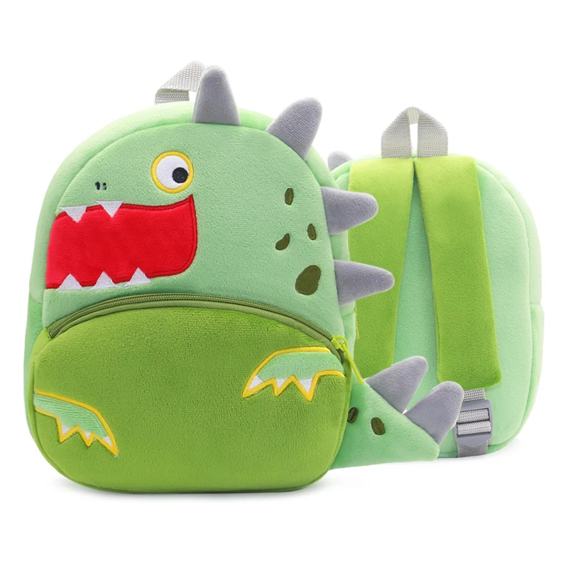 Boys Girls Backpack Cute Animal Big Mouth Dinosaur Children Plush Backpack Kindergarten School Bag 2