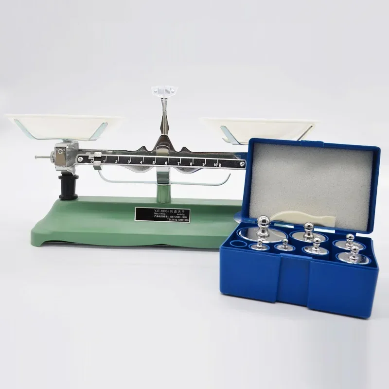 Table Balance Counterbalance Students Teaching Lab Mechanical Scale Top-pan Balance With Weights Tweezer Max. 1000 g (1g) 1/PK