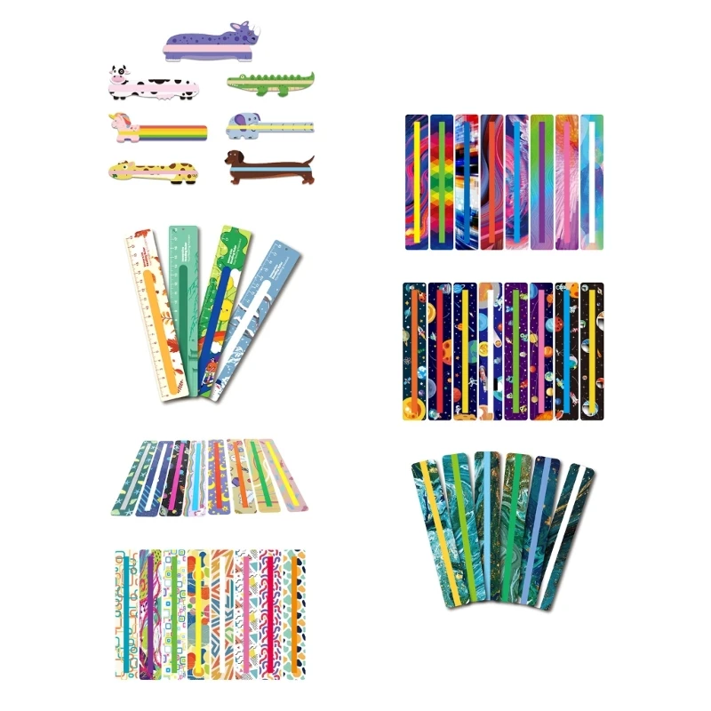 

Полоски для чтения с инструкциями YYDS, полоски с подсветкой, цветные накладки, закладки для выделения, помощь при дислексии для