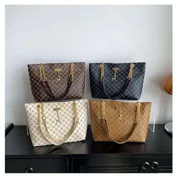 Women Luxury Design Tote Bag Large Capacity Handbag Printing Shoulder Bag Trendy New Shopping Bag Purse