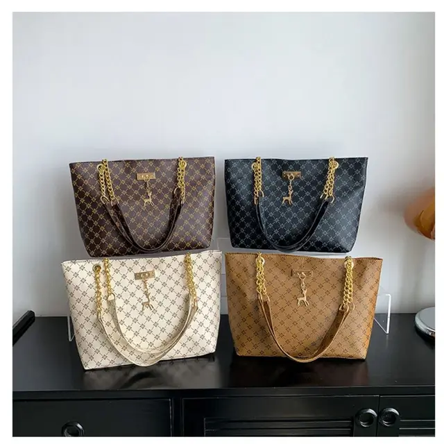 Sac fourre-tout Design de luxe pour femmes, sac à main de grande capacité imprimé, sac à bandoulière tendance, nouveau sac de Shopping 1