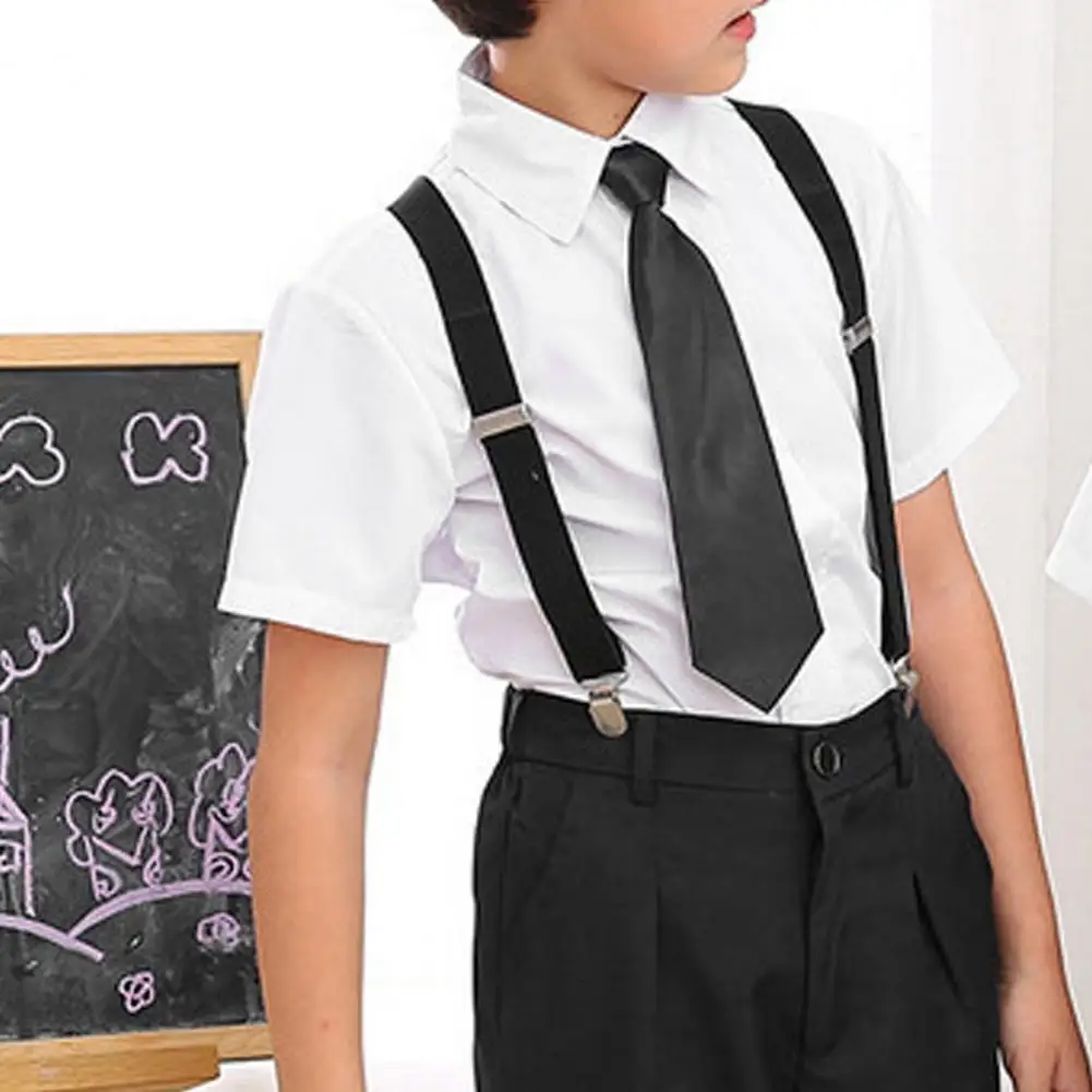 Woven necktie Necktie set Clip on tie Necktie Breathable Neck Tie Elastic Neckwear Solid Color Boy Stain Necktie For Wedding