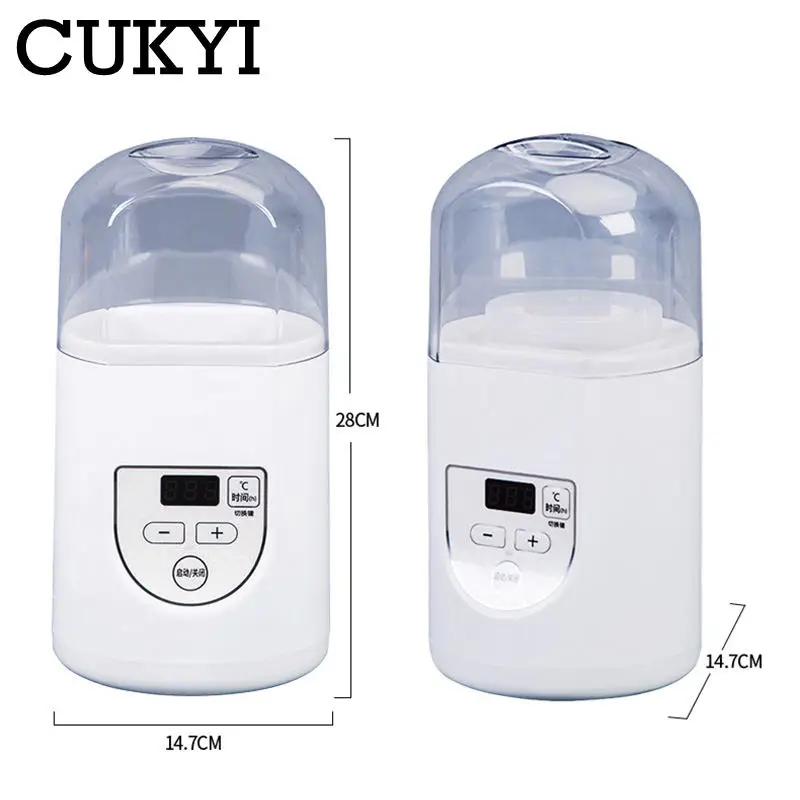 36 Hour Yogurt Maker With Digital Control - 4 Glass Jars, Makes Yogurt, Cheese & Fruit Wine