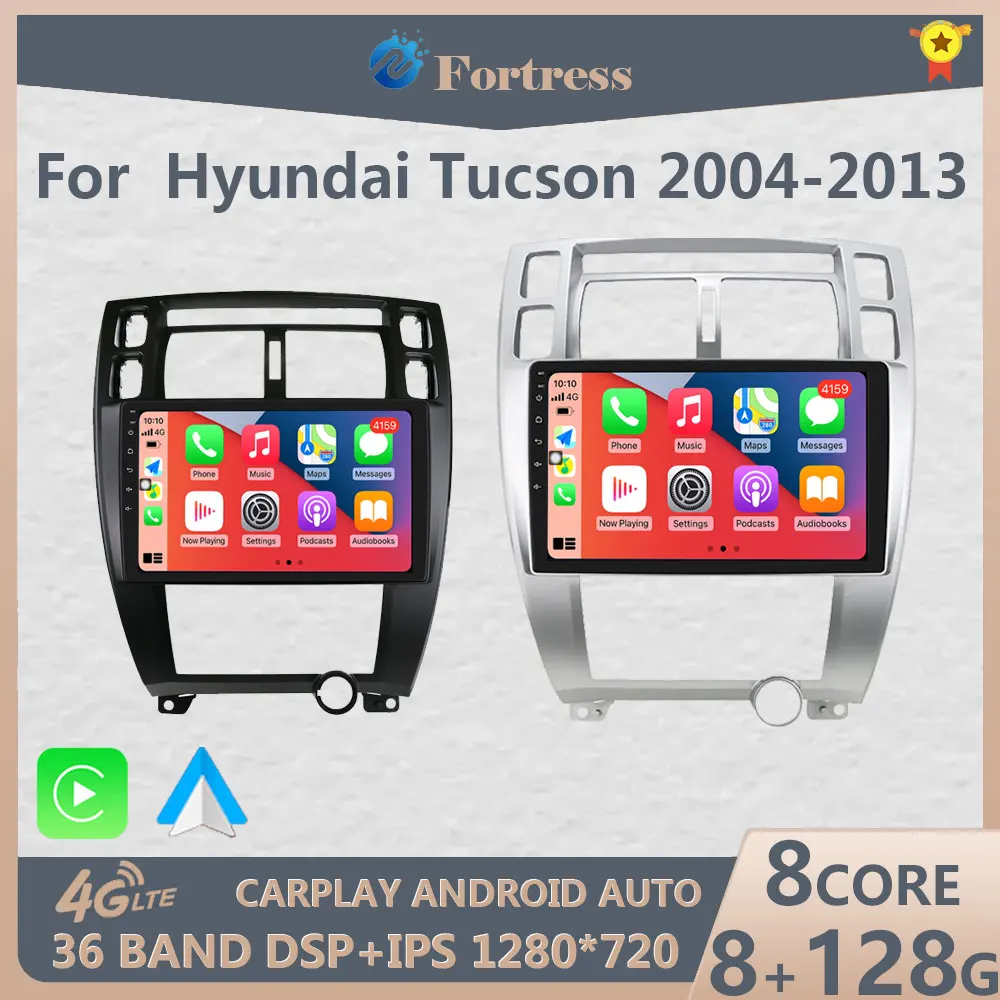 Car Stereo Carplay Autoradio Android Auto Car Radio For Hyundai Tucson 2004-2013 4G WIFI GPS Car Audio 8Core Voice Control Radio Android