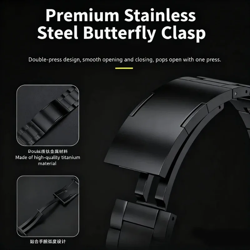 Enhanced Titanium Quick Release Breathable Watch Strap, 20/22mm