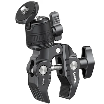 Ulanzi R099 Super Clamp With 360° Mini Ball Head Magic Arm Clip 1/4 Screw Hole for GoPro DSLR Camera Monitor LED Light Mic