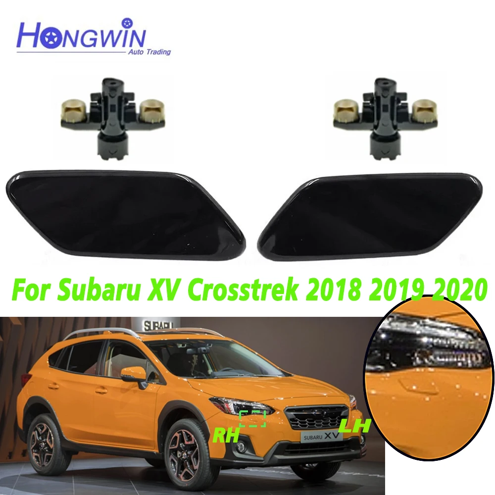 FYUU Pair Front Bumper Headlight Washer Nozzle Cover For Subaru XV