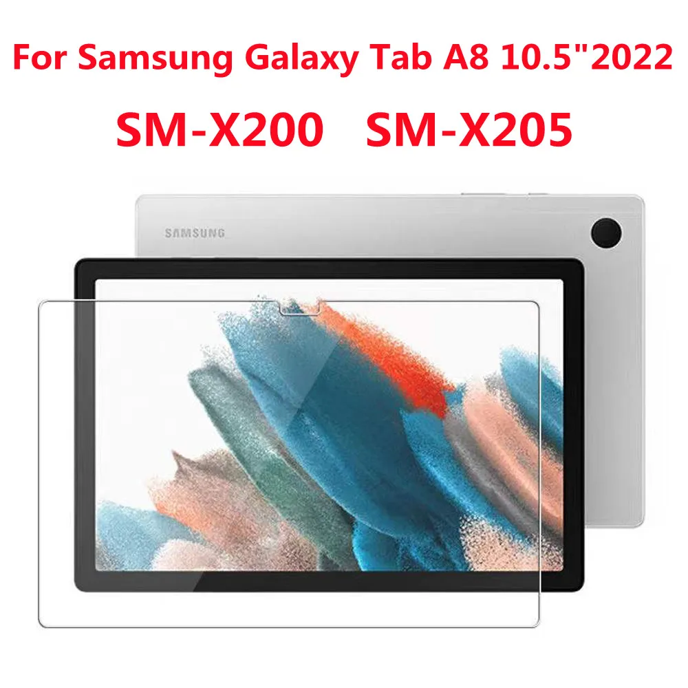 Screen Protector For Samsung Galaxy Tab A8 10.5 Inch Tablet Protective 2022 X200 X205 Clear Anti Fingerprint Tempered Glass Film pen touch screen android Tablet Accessories