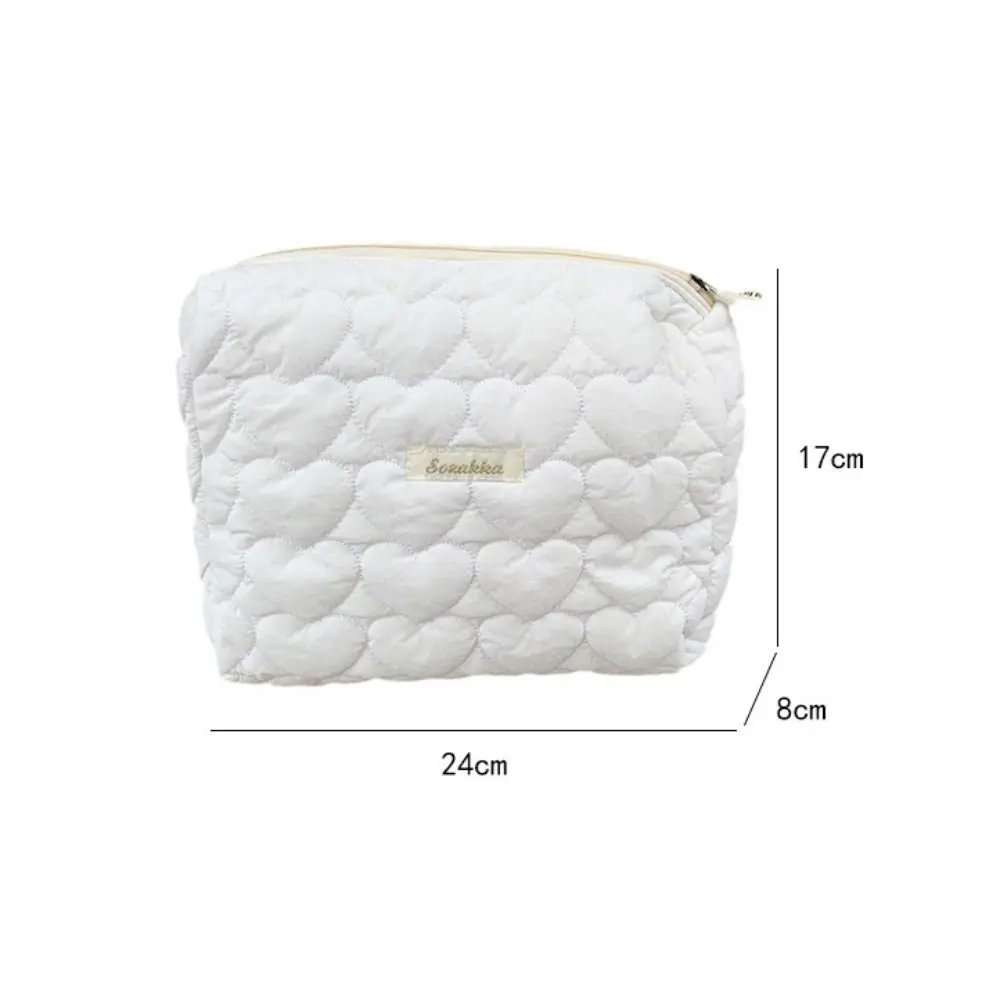 Women Heart Pattern Cosmetic Bag Makeup Bag Toiletries Organizer Zipper Bag Travel Wash Pouch Female Large Capacity Bags 6