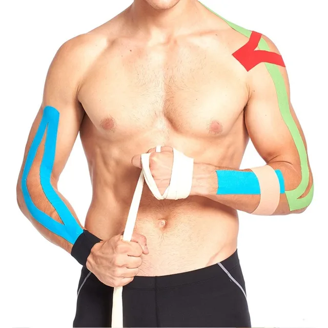 Sports Kinesio Tape Muscle Kinesiology Elastic Knee Pain Relief Strain Patch Athletic Recovery Stickers Fitness Bandages 3