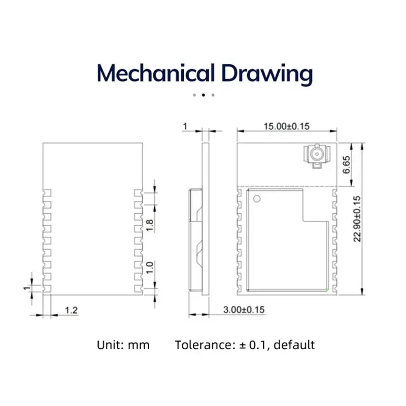 Y22A-NRF7002 듀얼 밴드 2.4G + 5G Wifi 6 모듈 무선 1T1R 트랜시버 LNA MS14SF1 TWT 원격 제어 스마트 Wifi 모듈