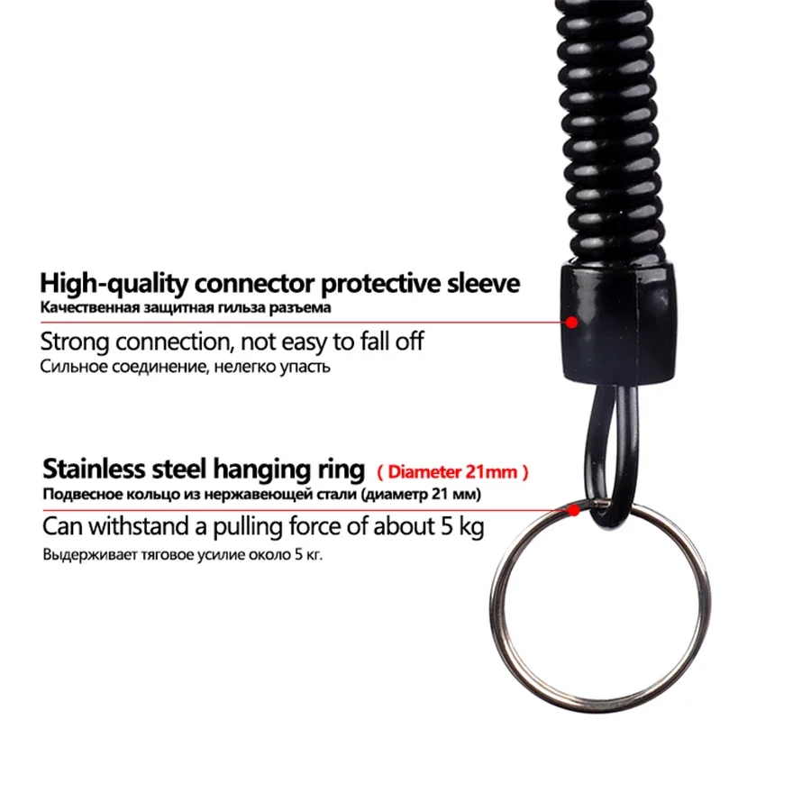 6pcs Pull Elastic Fixed Anti Lost Fishing Pole Rope Fish Wheel Type Protection Multi Function Tool Fishing Tackle Accessories fishing rope fishing lanyards fishing rubber band