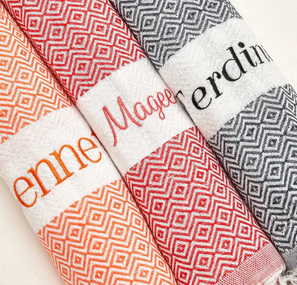 Personalize Towel, Bachelorette Party Favor, Name and Logo Embroidery, Personalized Turkish Beach Towel, Bridesmaid Gift for Her 2