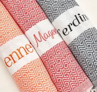 Personalize Towel, Bachelorette Party Favor, Name and Logo Embroidery, Personalized Turkish Beach Towel, Bridesmaid Gift for Her 2