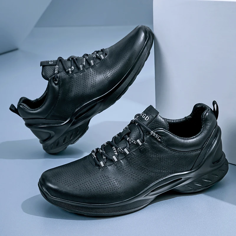 Fashion Golf Shoes for Men Breathable Golf Training Shoes Comfortable Genuine Leather Casual Sneakers Low Top Golfer Footwear 4