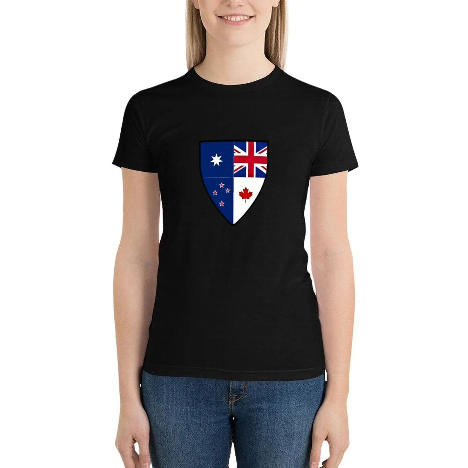 

CANZUK Shield T-Shirt funny summer clothes Aesthetic clothing Women t shirt