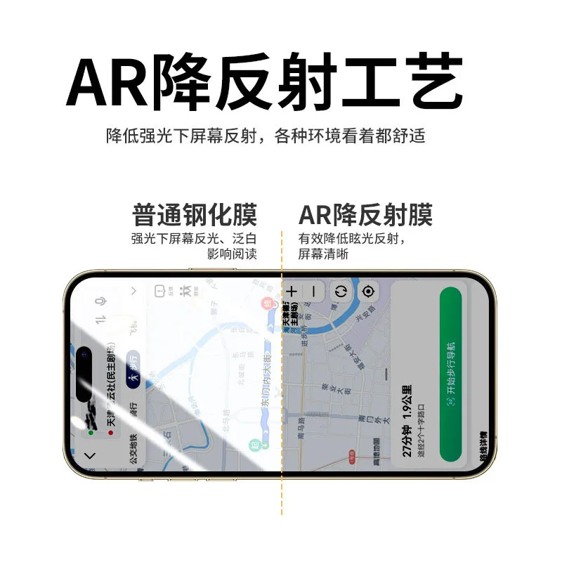 1–2 Stück AR Antireflexion High Definition klares gehärtetes Glas für iPhone 13 14 15 16e 16 17 Air Pro MAX Plus Displayschutzfolie – Detail 6