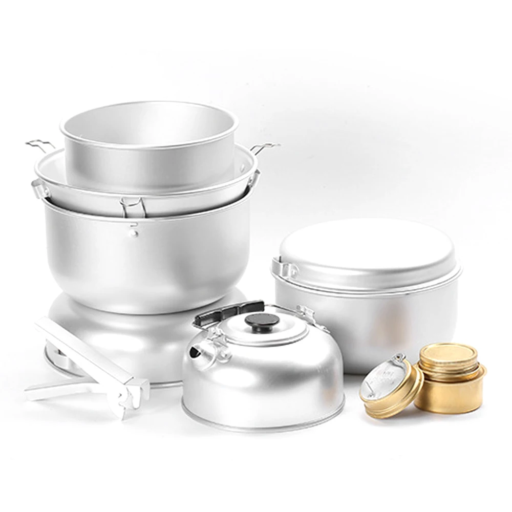 Outdoor Camping Alcohol Stove Kit Aluminum Alloy Lightweight Portable