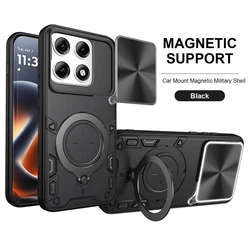 360° Rotating Ring Magnetic Phone Case with Lens Protection and MagSafe Compatibility for Motorola Edge 70 Pro (Black)
