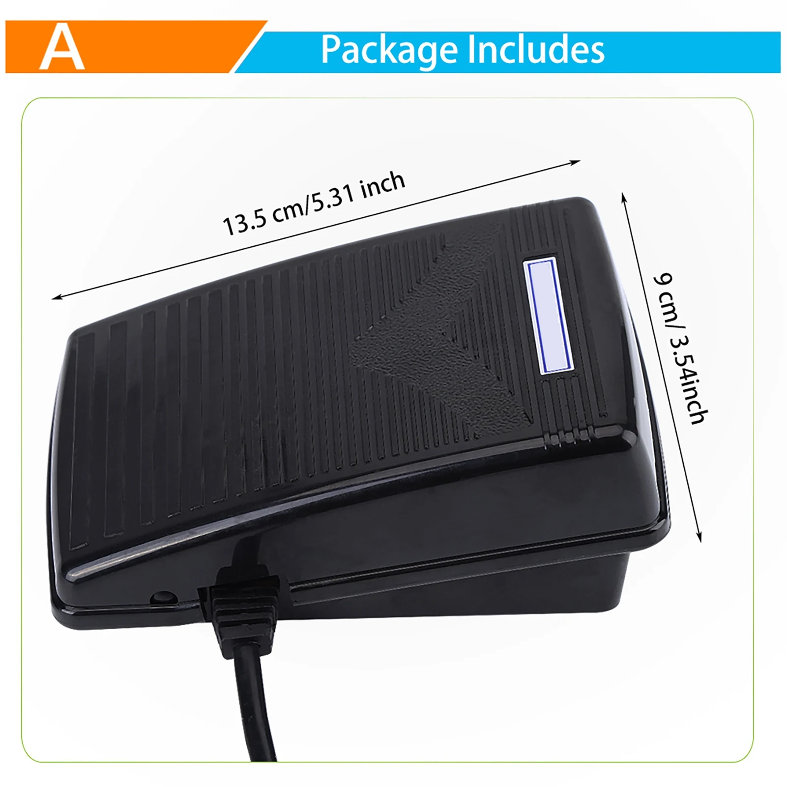 전원 코드가 있는 가정용 재봉틀 발 제어 페달, EU 플러그, 220V, W 코드 페달 제어 재봉틀 부품